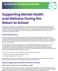 Suporting Mental Health During Return to School