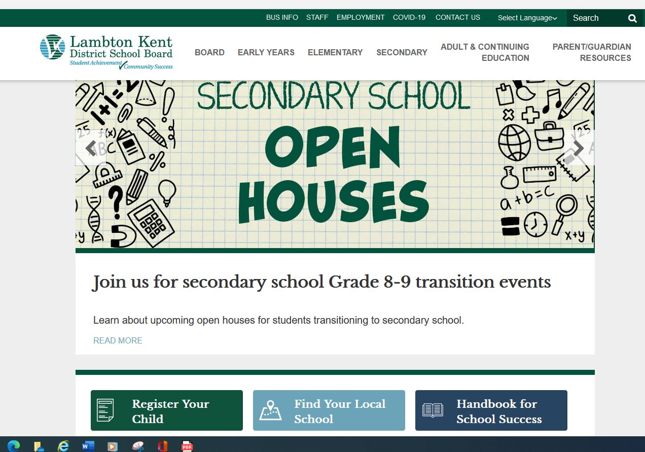 Registration and Option Sheets for Grade 8s students is now open