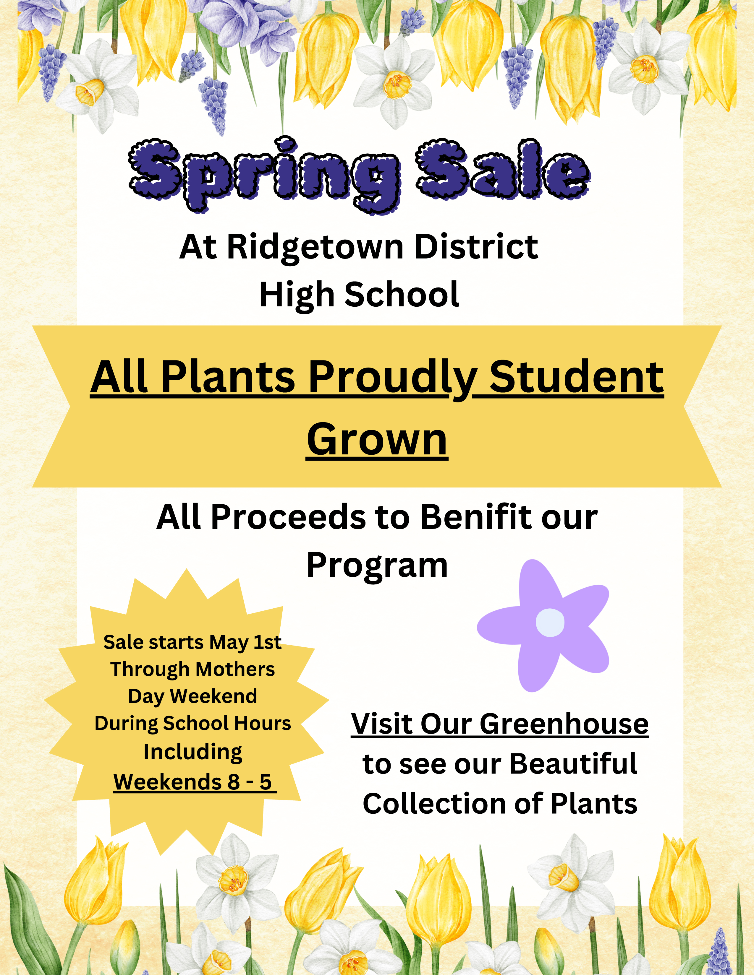 RDHS Plant Sale